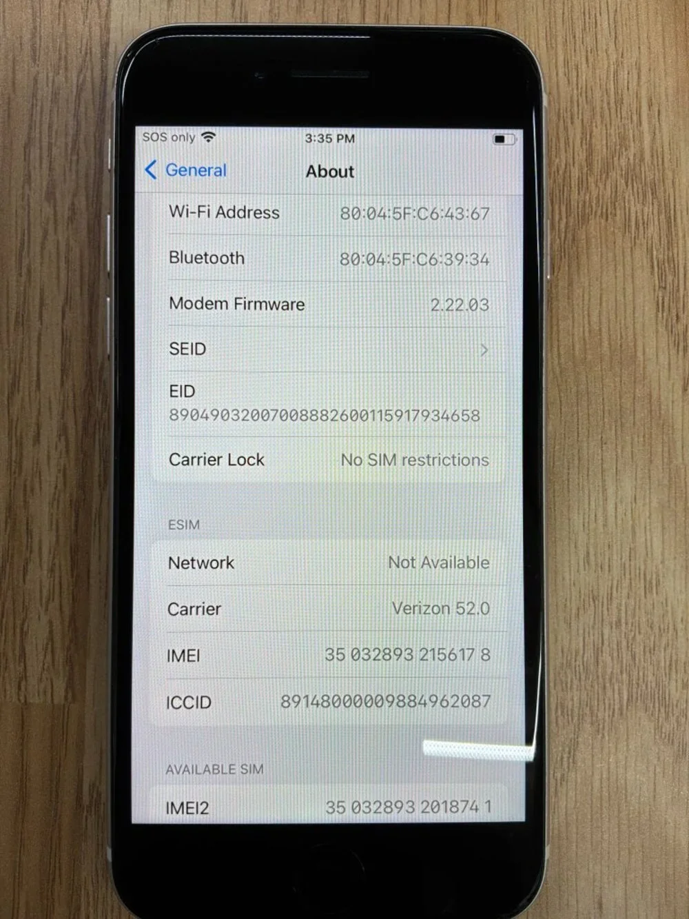 Apple iPhone SE 3rd Gen 64GB Unlocked Smartphone iOS 16